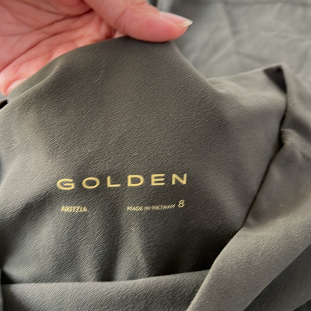 TNA ARITZIA X GOLDEN BUTTER Cheeky Asana Hi-Rise Wide Leg Pant Olive Green 8 - Picture 7 of 8